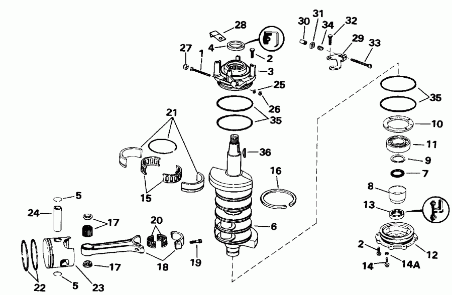 ����� Evinrude VE120TXEND 1992  - ank��� & �������