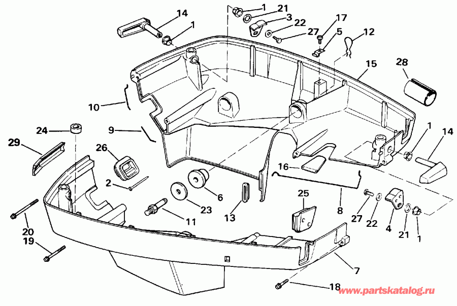 �������� ����� Evinrude VE120TXEND 1992  - wer Engine Cover