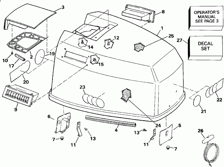 ��������� ����� EVINRUDE VE140TXENS 1992  - 125 Esx / 125 Esx
