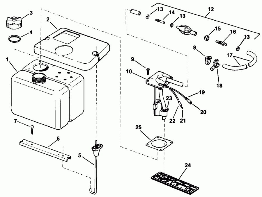  Evinrude VE140TXENS 1992  - 1.8 Gallon - 1.8 ������