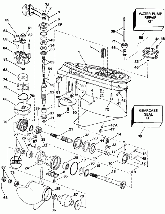  EVINRUDE VE175EXENC 1992  - Counter Rotation
