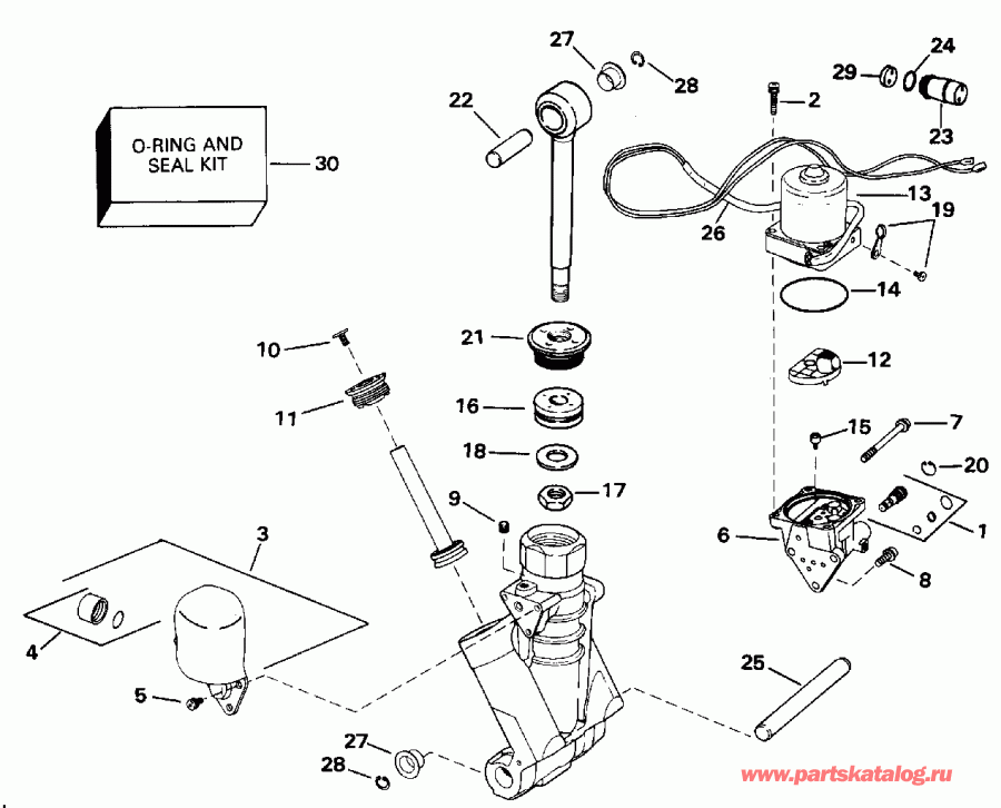 �������� ��������� ����� ������� VE200SLENS 1992  - wer Trim/tilt Hydraulic Assembly / wer Trim / tilt Hydraulic Assembly