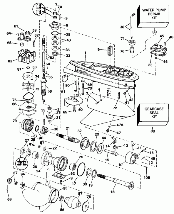  EVINRUDE VE225TLENR 1992  - Counter Rotation - �������� ��������