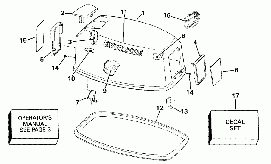 ��������� ����� Evinrude VE25ELENS 1992  - Evinrude