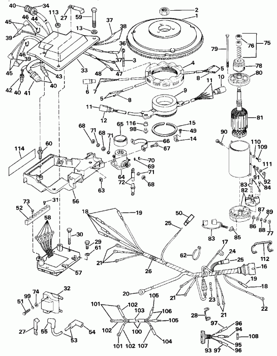 ��������� ����� Evinrude VE25ELENS 1992  - Johnson - Johnson