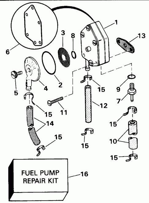 ��������� �������� ����� EVINRUDE VE30ELENR 1992  - el Pump / el �����