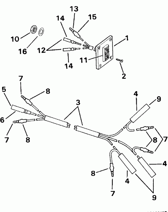 ��������� �������� ����� EVINRUDE VE40EENJ 1992  - mote Tilt Switch Kit 