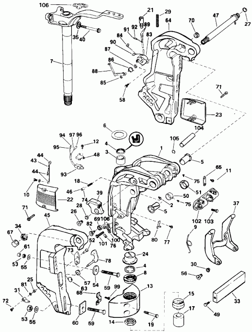 EVINRUDE VE40EENM 1992  - ectric Starter & Solenoid - ectric  & Solenoid