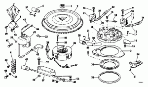 ������ ��������� (�����) - Evinrude 25-40 (Engine Cover - Evinrude 25-40)