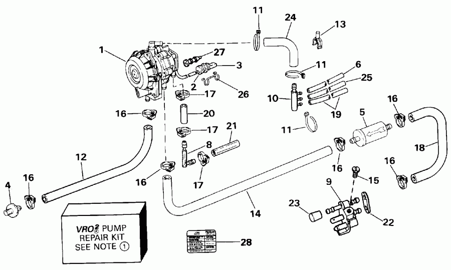 ����� Evinrude VE40TLENJ 1992  - o Pump