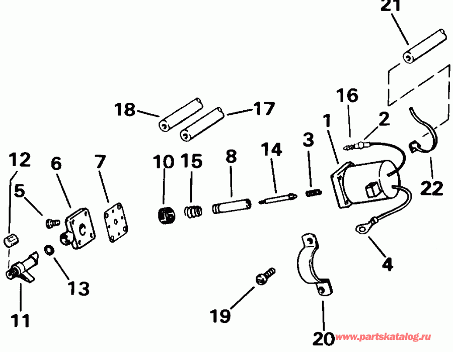 ��������� �������� ����� Evinrude VE40TLENM 1992  - Electric Start