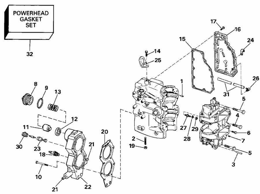 ��������� ��������� ������� VE48ESLENB 1992  - linder & Crankcase - linder & ������ ���������