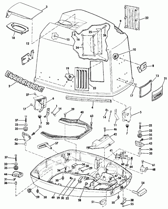 ��������� ����� ������� VE50BEENJ 1992  - Evinrude 25-40 - Evinrude 25-40