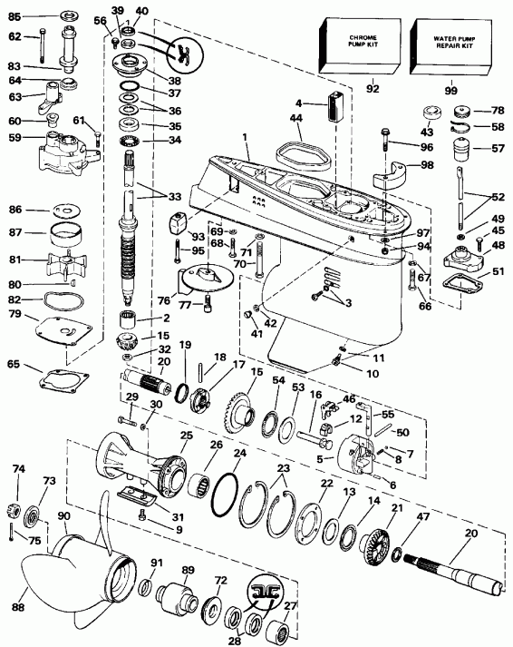 �������� ����� Evinrude VE50BEENJ 1992  - o ����� / o Pump