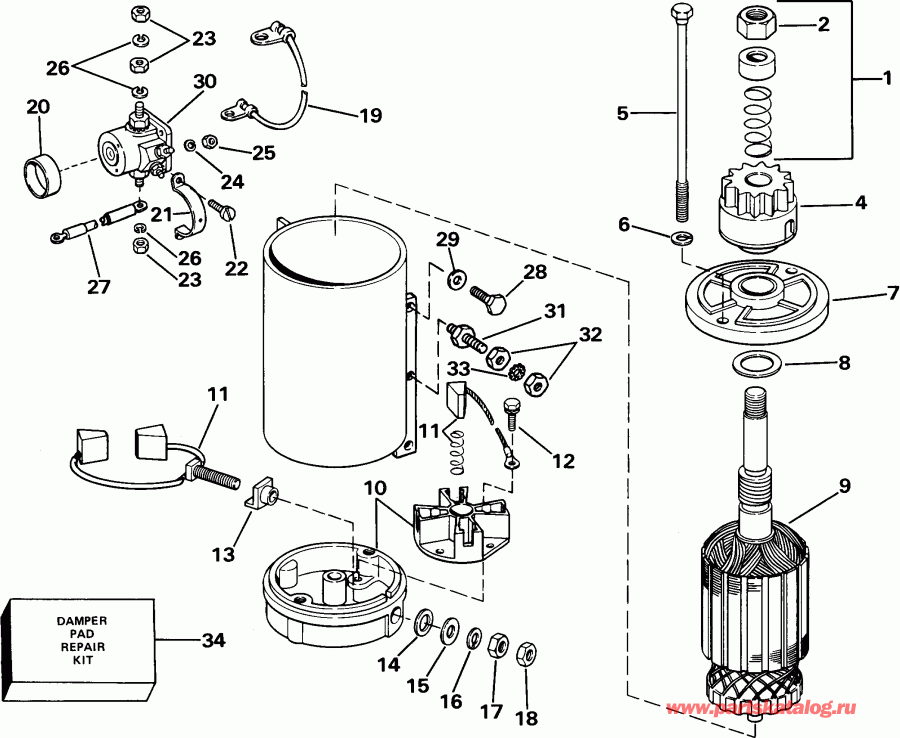 ����� EVINRUDE VE50BEENM 1992  - take ��������� / take Manifold