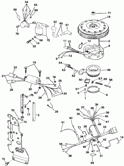 ����� ������� VE50BELENJ 1992  - Evinrude 50 / Evinrude 50