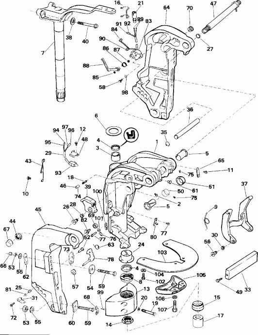��������� ��������� Evinrude VE50BELENJ 1992  - Rope Start - ���� Start