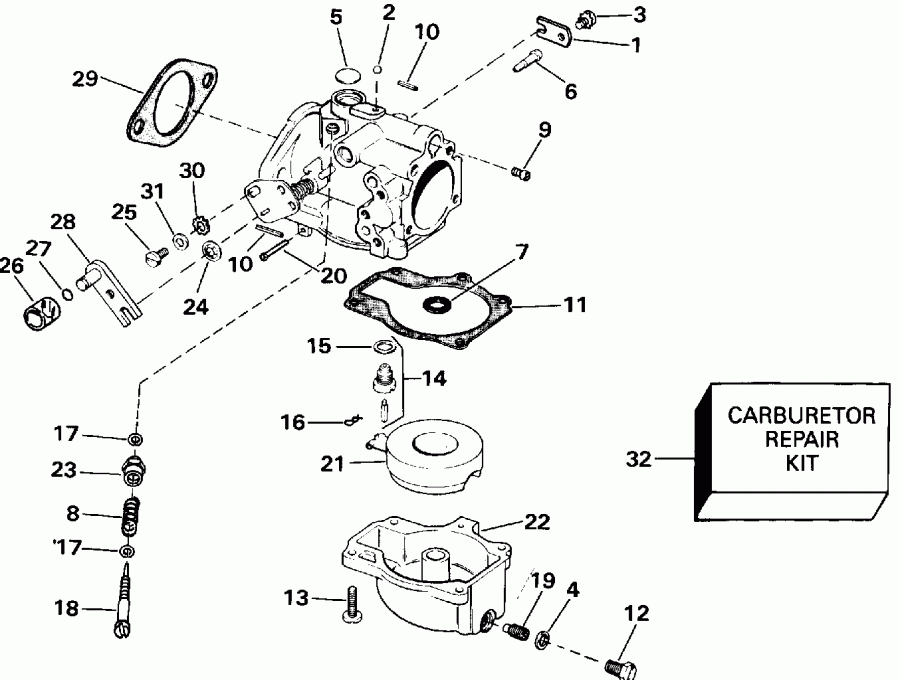 �������� ����� Evinrude VE50BELENM 1992  - All 50 Models Early Production