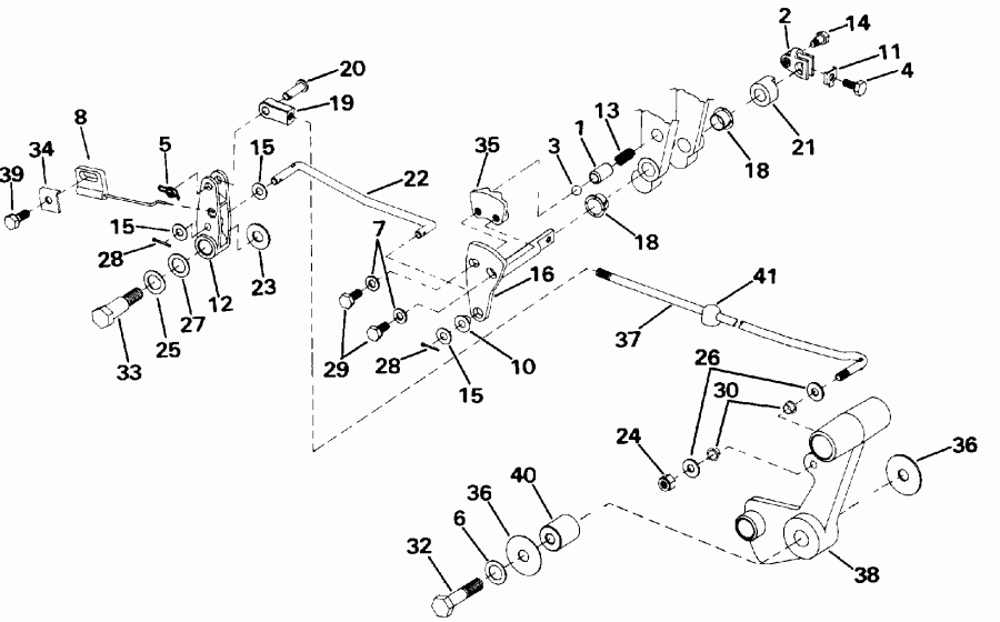  EVINRUDE VE50TLENJ 1992  - ift & Throttle Linkage (continued) / ift &  age (continued)