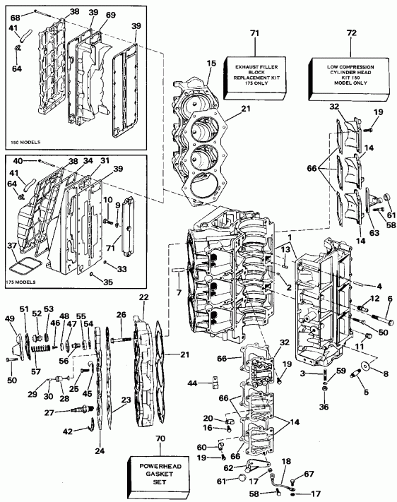  EVINRUDE VE50TLENM 1992  - lectric Start Te-ttl Models (