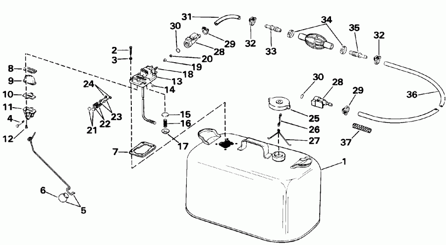 ��������� ��������� EVINRUDE VE60TLENE 1992  - el Tank - el Tank