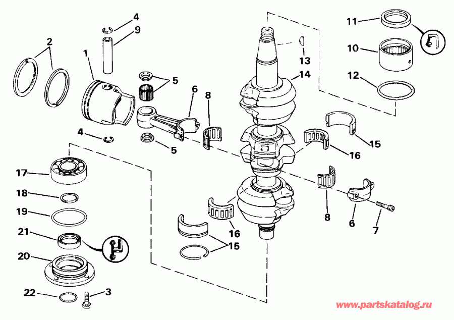 ��������� ��������� ������� VE70ELEND 1992  - ank��� & ������� - ankshaft & Piston
