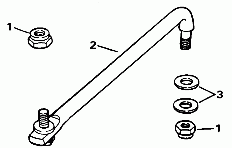  Evinrude VE70ELEND 1992  - ee������ ����������� Kit (w / ���������������� ��������� �������) - eering Link Kit (w/power Trim & Tilt)