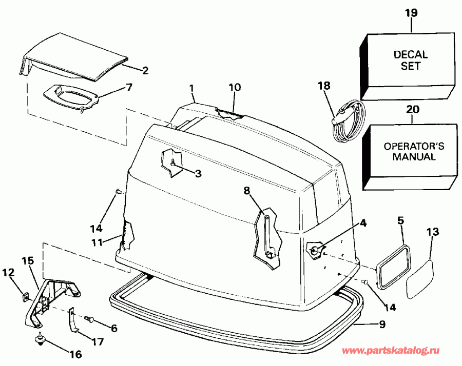 ��������� ��������� Evinrude VE70TLEND 1992  - Johnson - Johnson