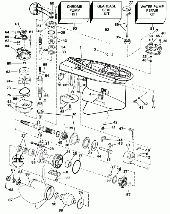 ��������� ��������� EVINRUDE E100WTLETD 1993  - arcase - arcase