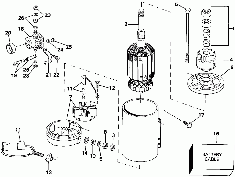   Evinrude E100WTXETD 1993  - ectric Starter & Solenoid - ectric  & Solenoid