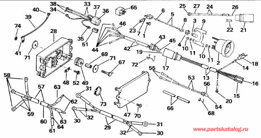 �������� ����� Evinrude E100WTXETD 1993  - wer Trim/tilt Electrical - wer Trim / tilt ���������