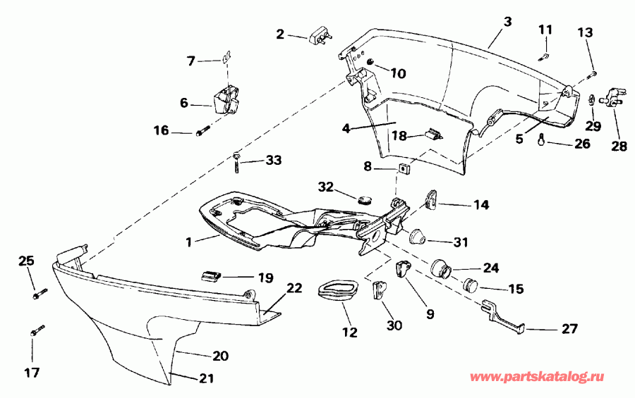 ����� Evinrude E10EETM 1993  - wer ������ ��������� (�����) / wer Engine Cover
