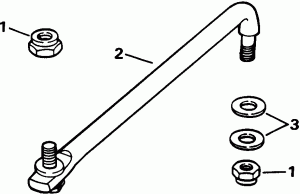 ������� ������� ����������� Kit (w / ���������������� ��������� �������) (Steering Link Kit (w/power Trim & Tilt))