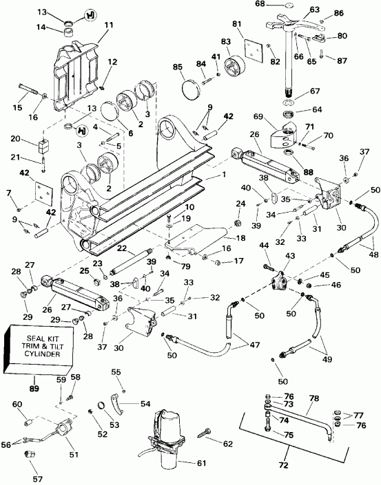 ��������� ��������� EVINRUDE E115JLETS 1993  - Quiet Rider / Quiet Rider