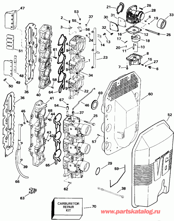 ��������� �������� ����� Evinrude E115TLETS 1993  - linder & ������ ���������