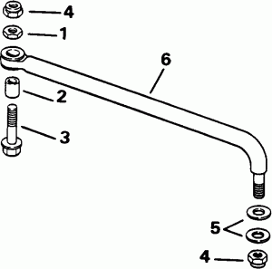 ������� ������� ����������� Kit (w / o ���������������� ��������� �������) (Steering Link Kit (w/o Power Trim & Tilt))