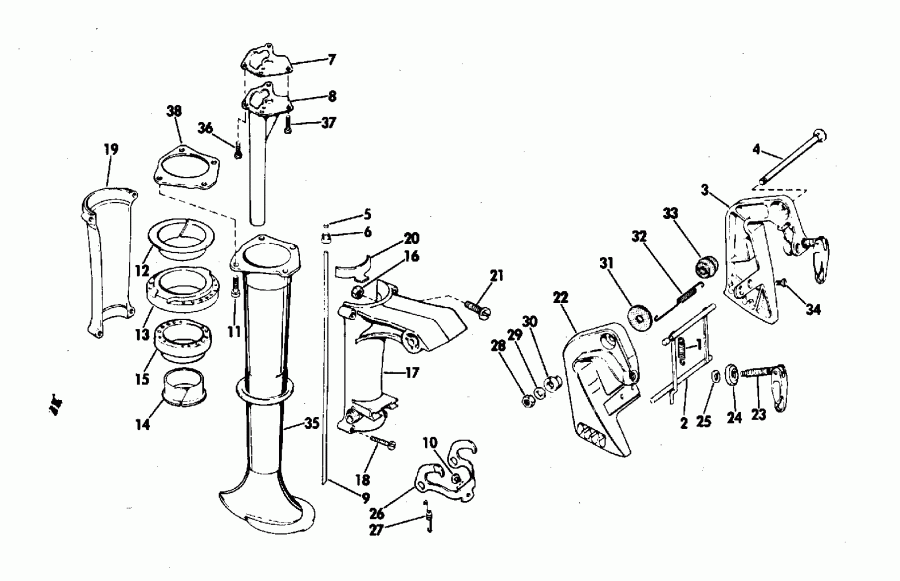 Evinrude E120TXETF 1993  - wer Trim/tilt Electrical - wer Trim / tilt 