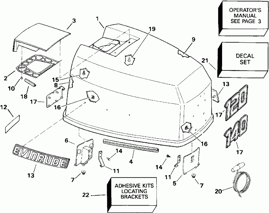 ��������� �������� ����� Evinrude E120TXETS 1993  - Evinrude 120-140 Models - Evinrude 120-140 Models