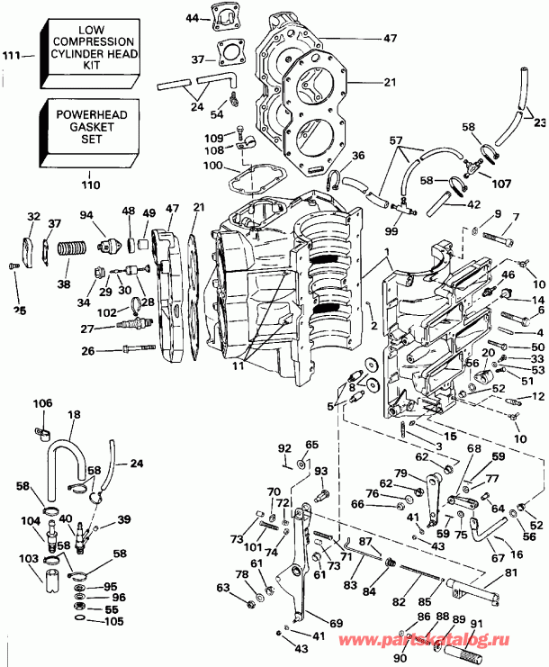 ��������� ��������� Evinrude E125ESXETF 1993  - 