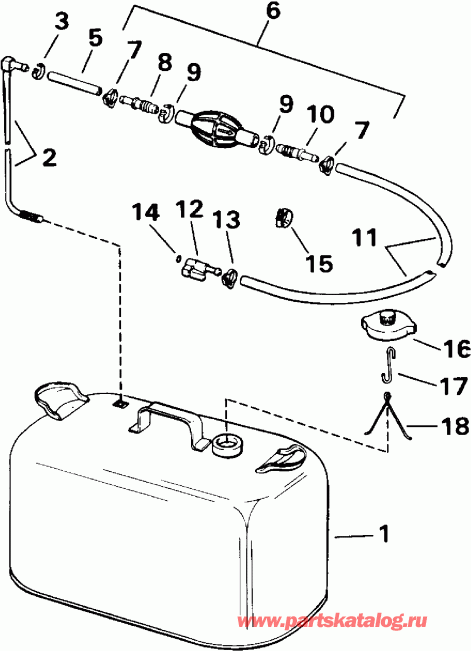 �������� ��������� ����� Evinrude E140CXATF 1993  - el Tank Without Gauge / el Tank Without Gauge
