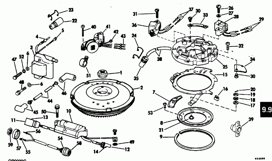 ��������� �������� ����� EVINRUDE E140CXETB 1993  - 125 Esx - 125 Esx