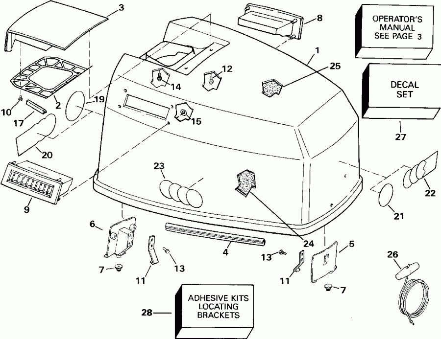 �������� ��������� ����� Evinrude E140TLATF 1993  - 125 Esx / 125 Esx