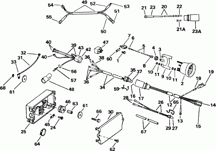 �������� ��������� ����� EVINRUDE E140TLATF 1993  - wer Trim / tilt ���������