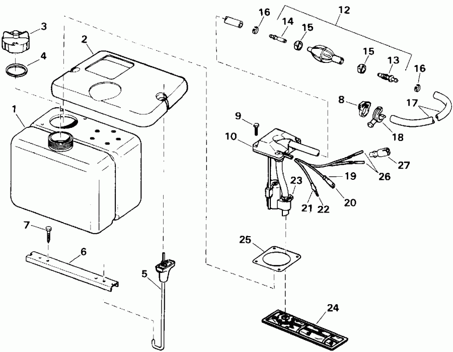 ��������� ��������� EVINRUDE E150NXATG 1993  - 1.8 Gallon - 1.8 ������