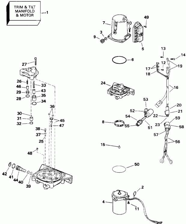 ��������� ����� Evinrude E150NXETR 1993  - Quiet Rider / Quiet Rider