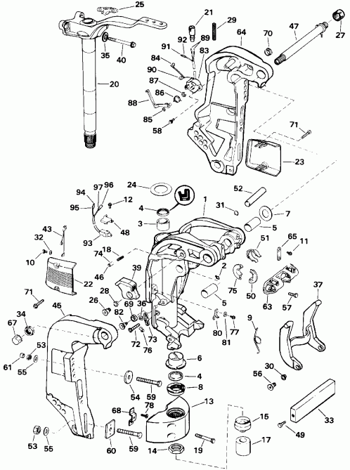  Evinrude E150WTLETG 1993  - dsection - dsection