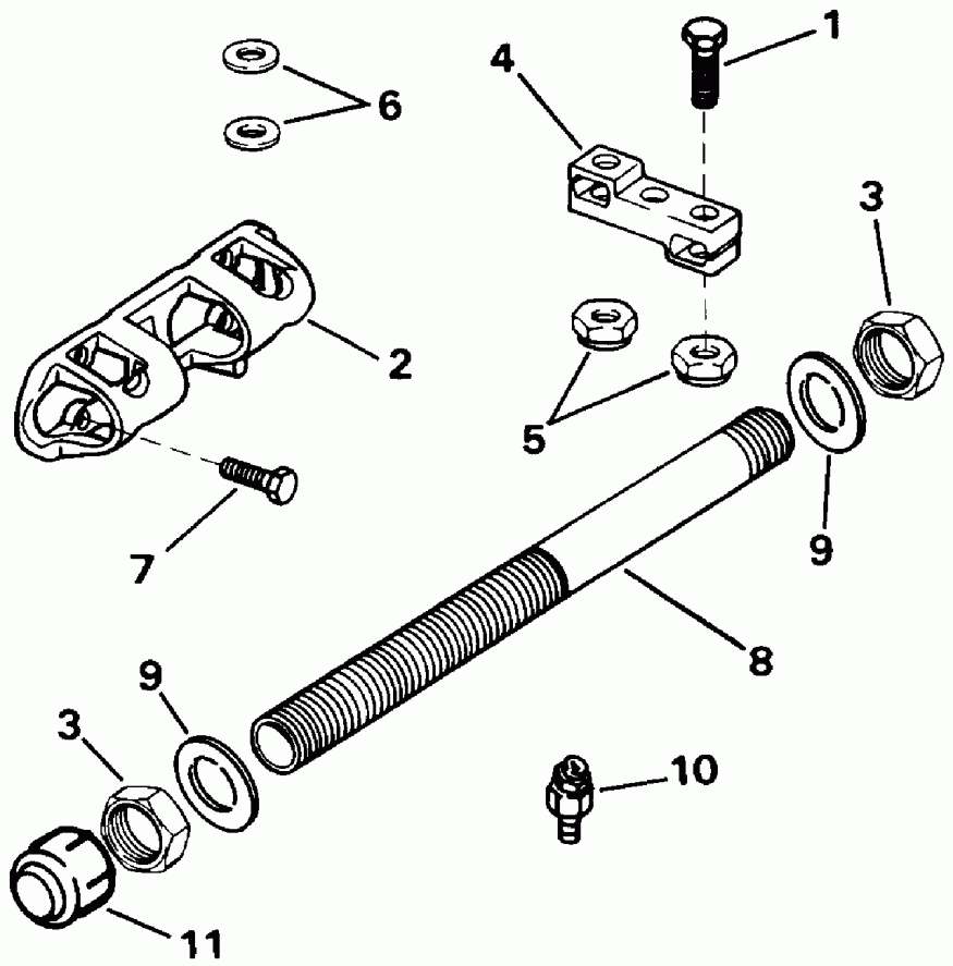 �������� ��������� ����� Evinrude E150WTLETS 1993  - al Steering Connector Kit - al ������� ������� ��������� Kit