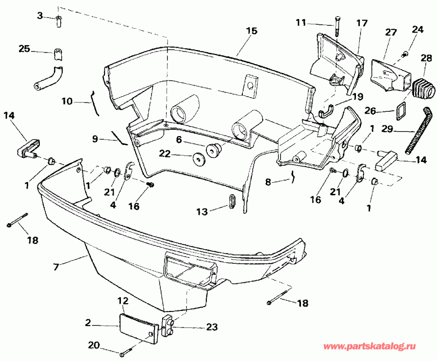  Evinrude E150WTXETG 1993  - wer ������ ��������� (�����) / wer Engine Cover
