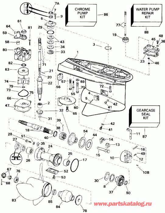 ��������� �������� ����� EVINRUDE E150WTXETS 1993  - 20