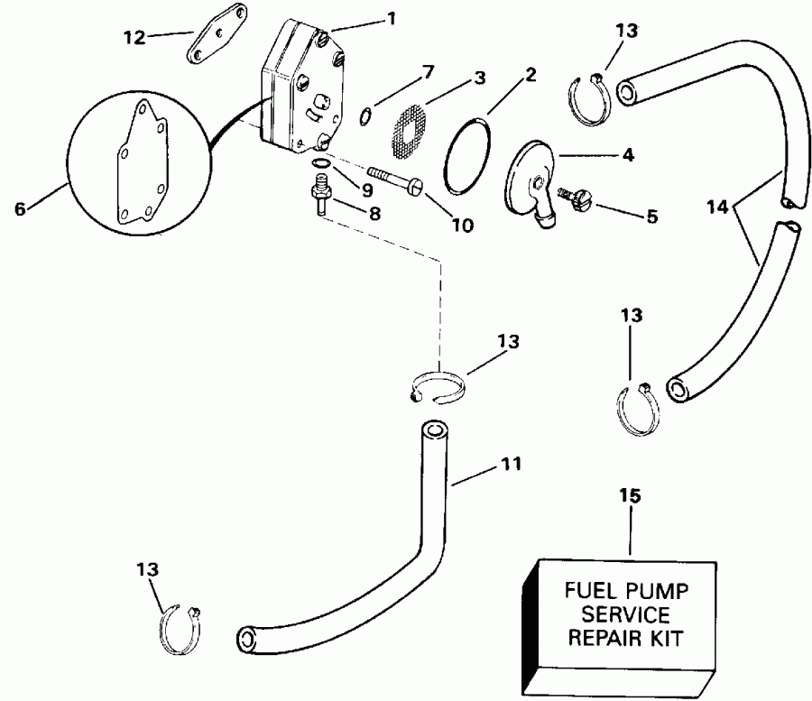�������� ����� EVINRUDE E15RELETB 1993  - el Pump / el �����